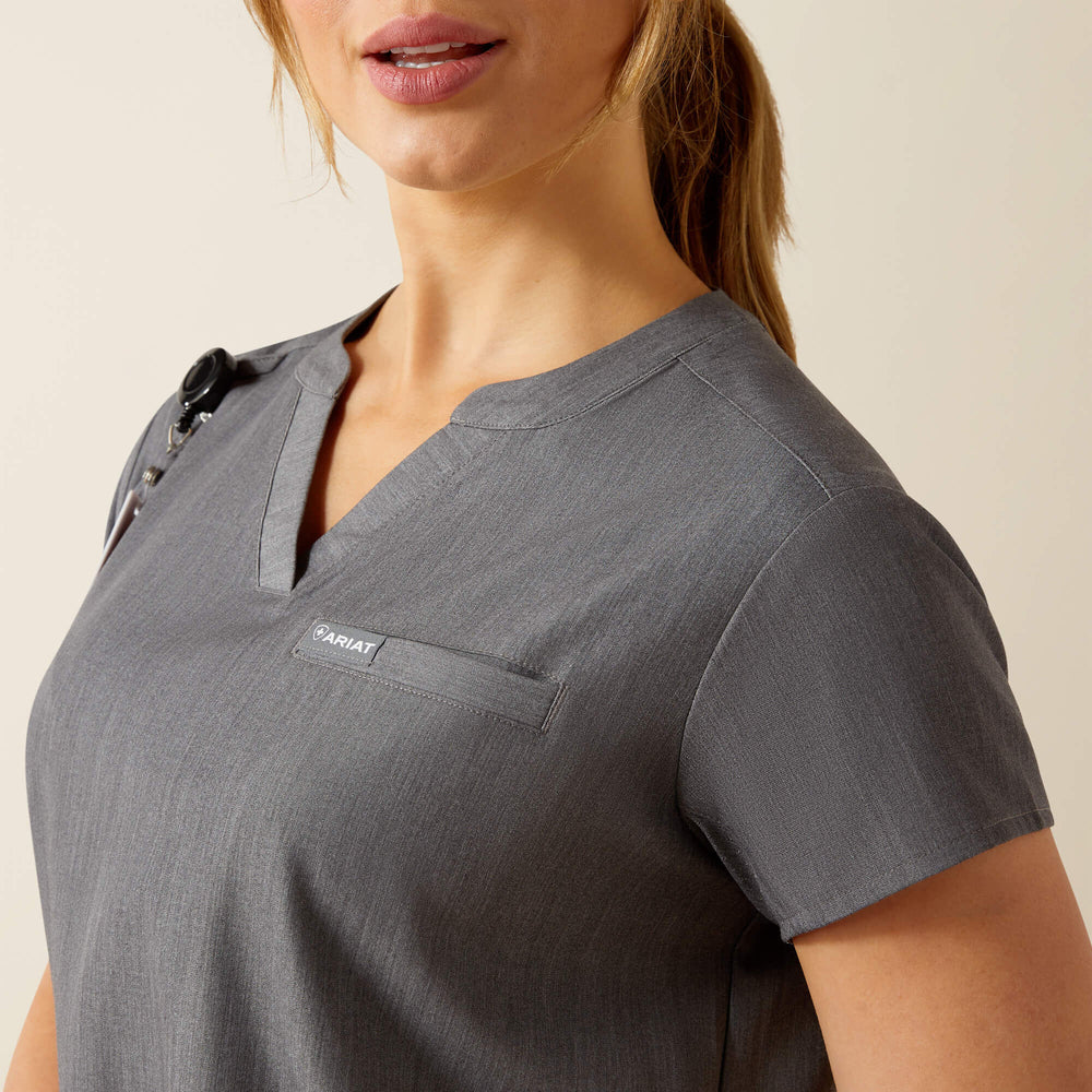 Eliza Fashion Scrub Top Women - CHARCOAL GREY