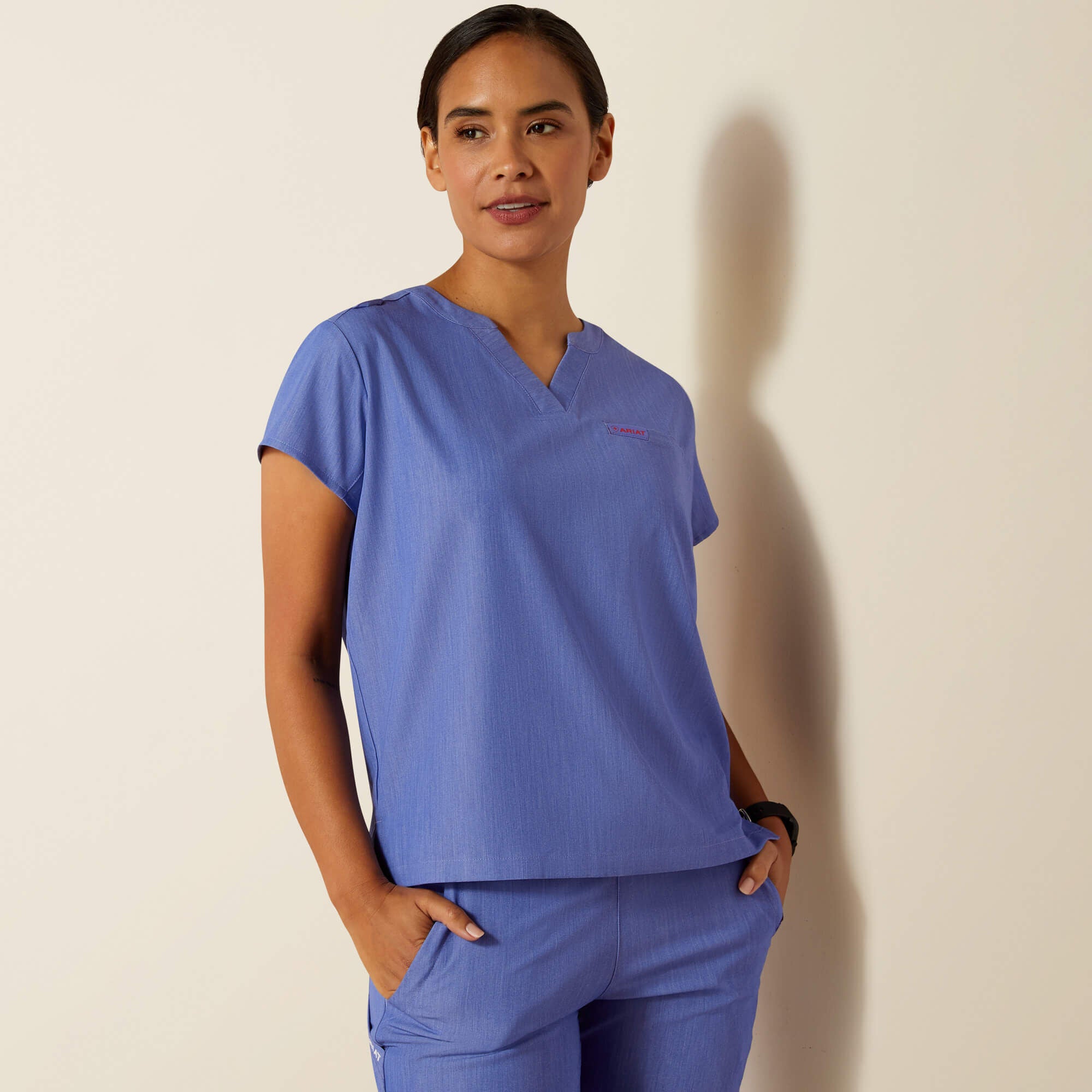 Eliza Fashion Scrub Top Women - CORNFLOWER BLUE