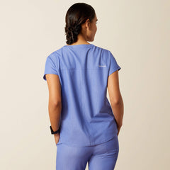 Eliza Fashion Scrub Top Women - CORNFLOWER BLUE