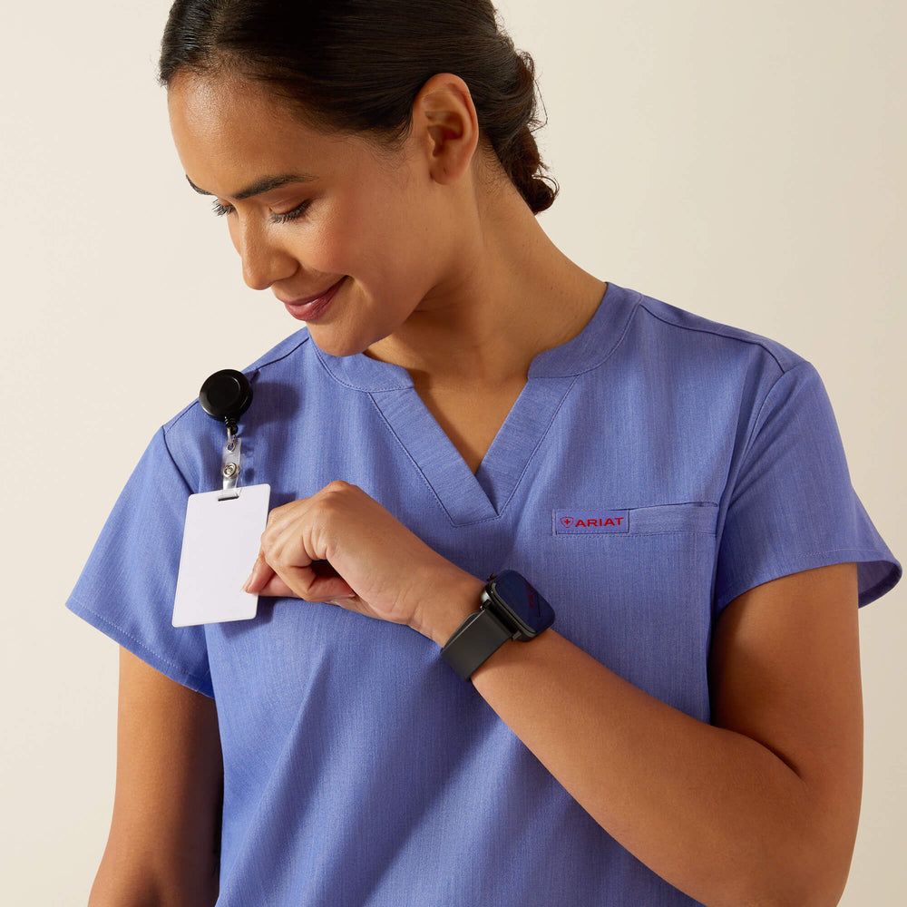 Eliza Fashion Scrub Top Women - CORNFLOWER BLUE