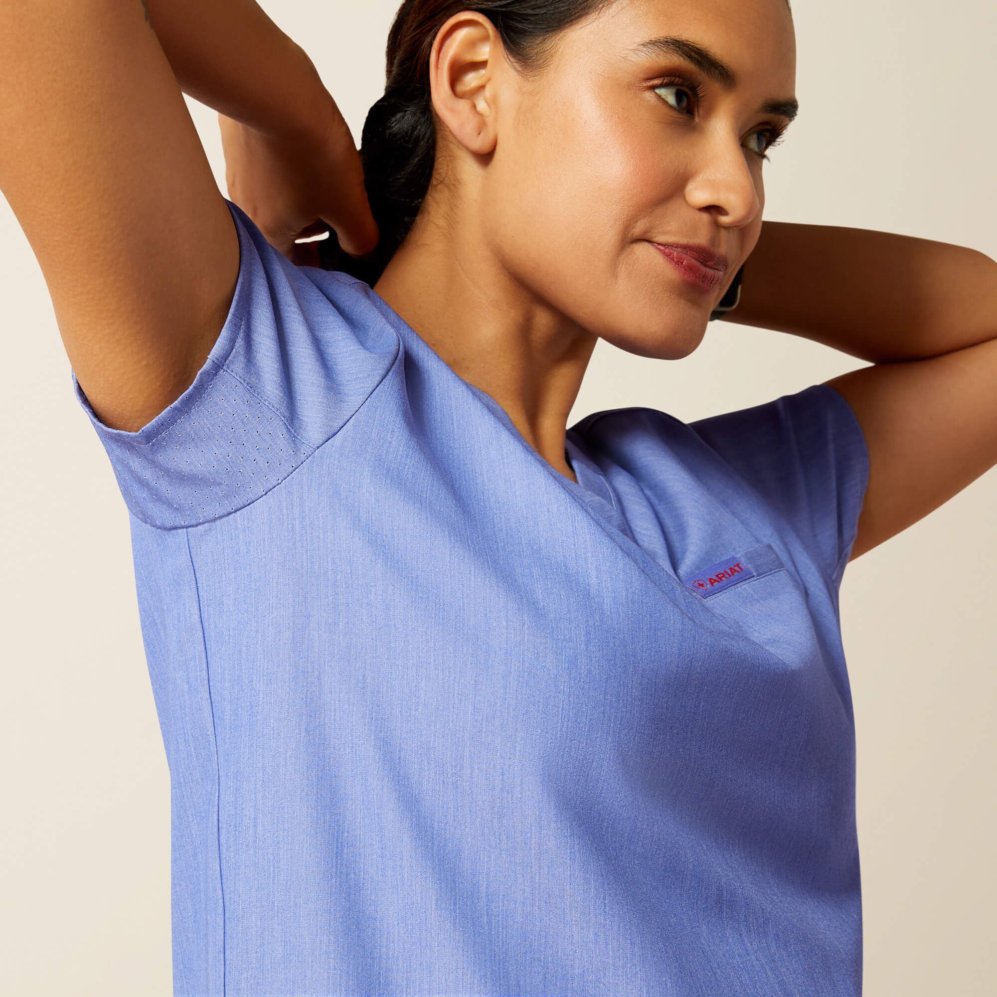 Eliza Fashion Scrub Top Women - CORNFLOWER BLUE