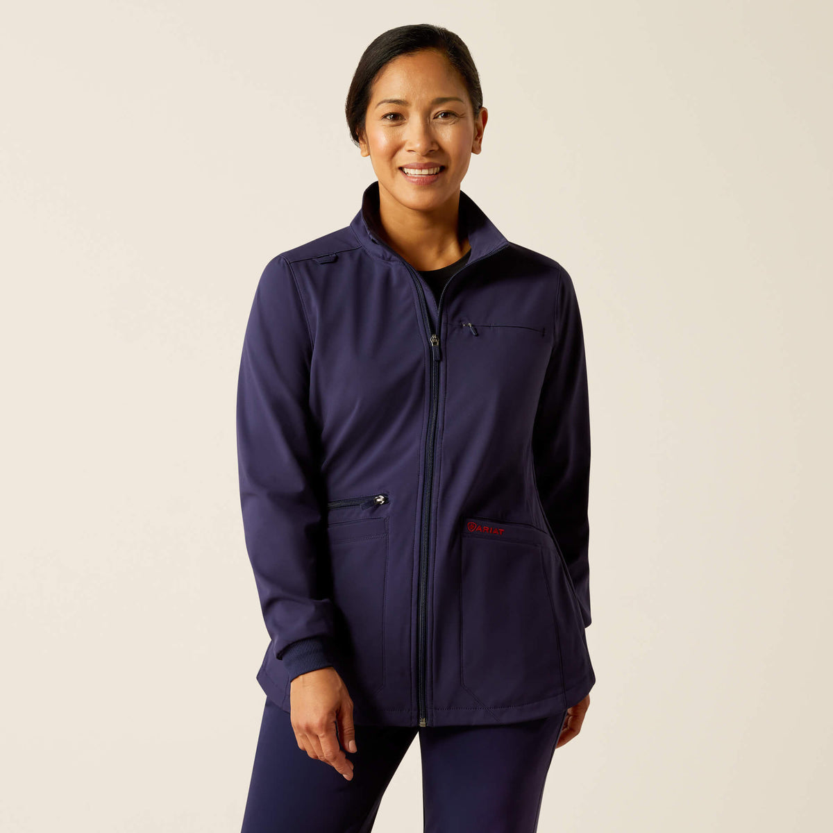 Rosalyn Utility Scrub Jacket Women - NAVY