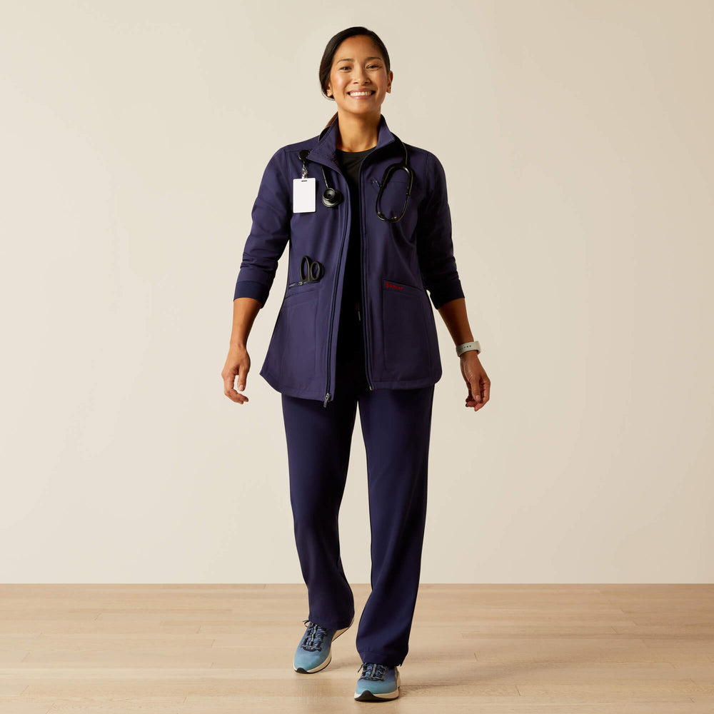Rosalyn Utility Scrub Jacket Women - NAVY