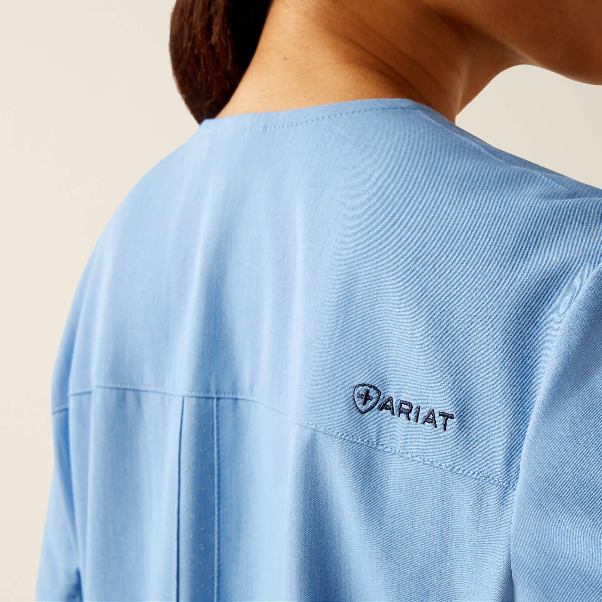 Clara 6 Pocket Scrub Top Women - LIGHT BLUE HEATHER