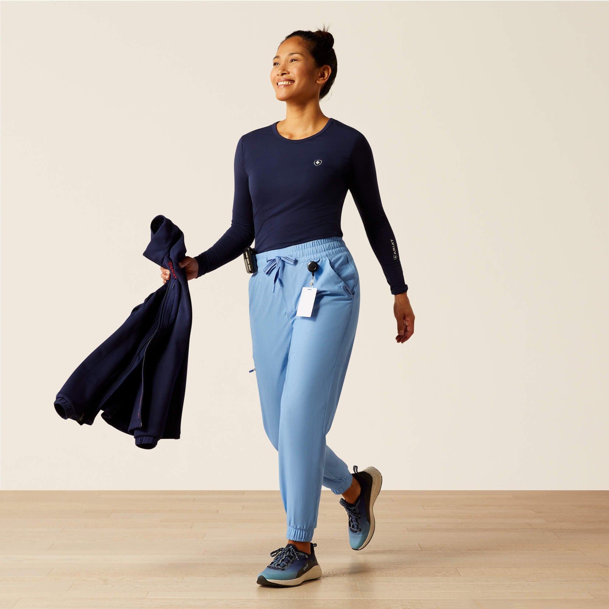 Blackwell Cargo Stretch Jogger Scrub Pant Women - LIGHT BLUE HEATHER