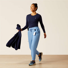 Blackwell Cargo Stretch Jogger Scrub Pant Women - LIGHT BLUE HEATHER