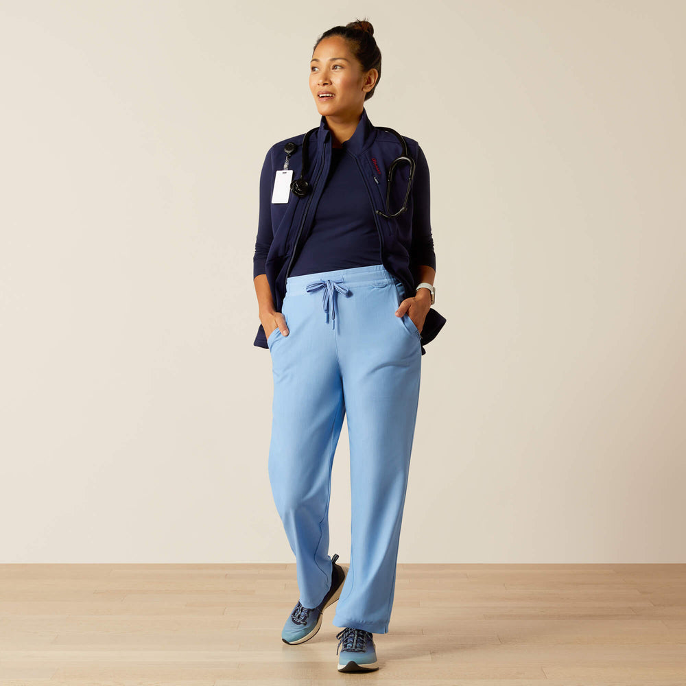 Nightingale Utility Stretch Scrub Pant Women - LIGHT BLUE HEATHER