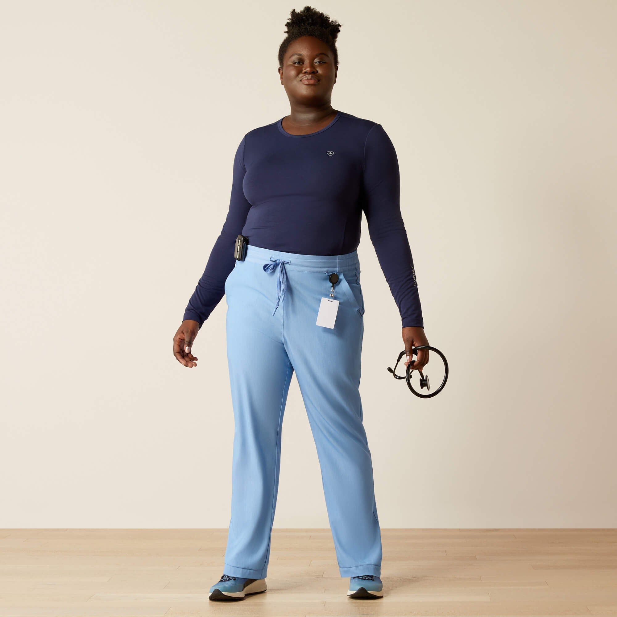 Nightingale Utility Stretch Scrub Pant Women - LIGHT BLUE HEATHER