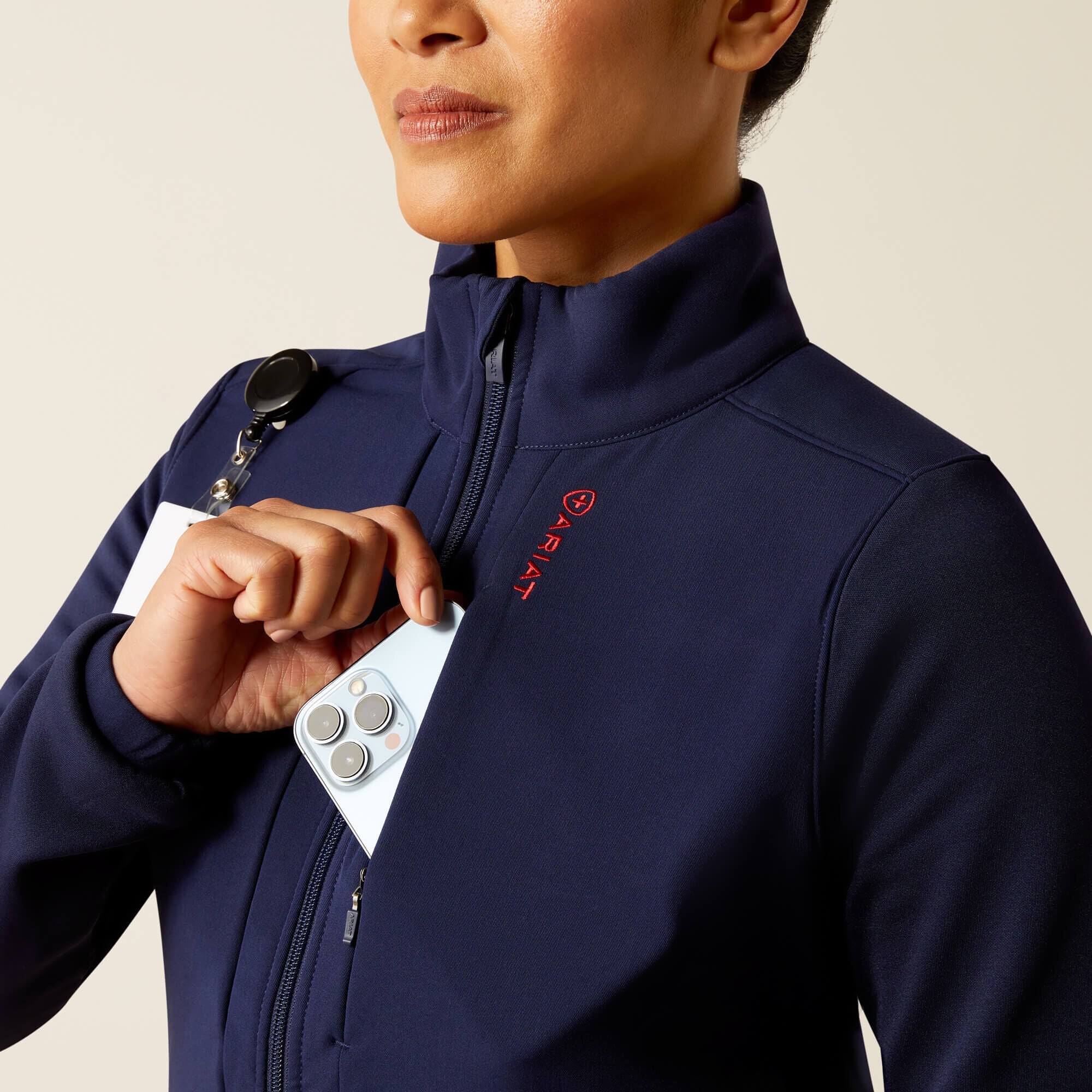 Sina Fleece Scrub Jacket Women - NAVY