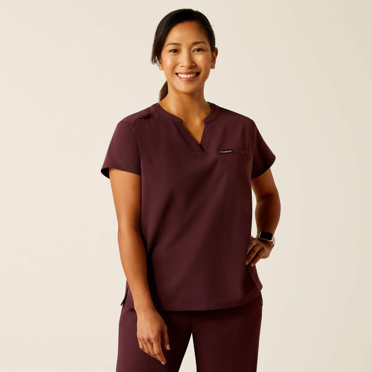 Eliza Fashion Scrub Top Women - WINETASTING