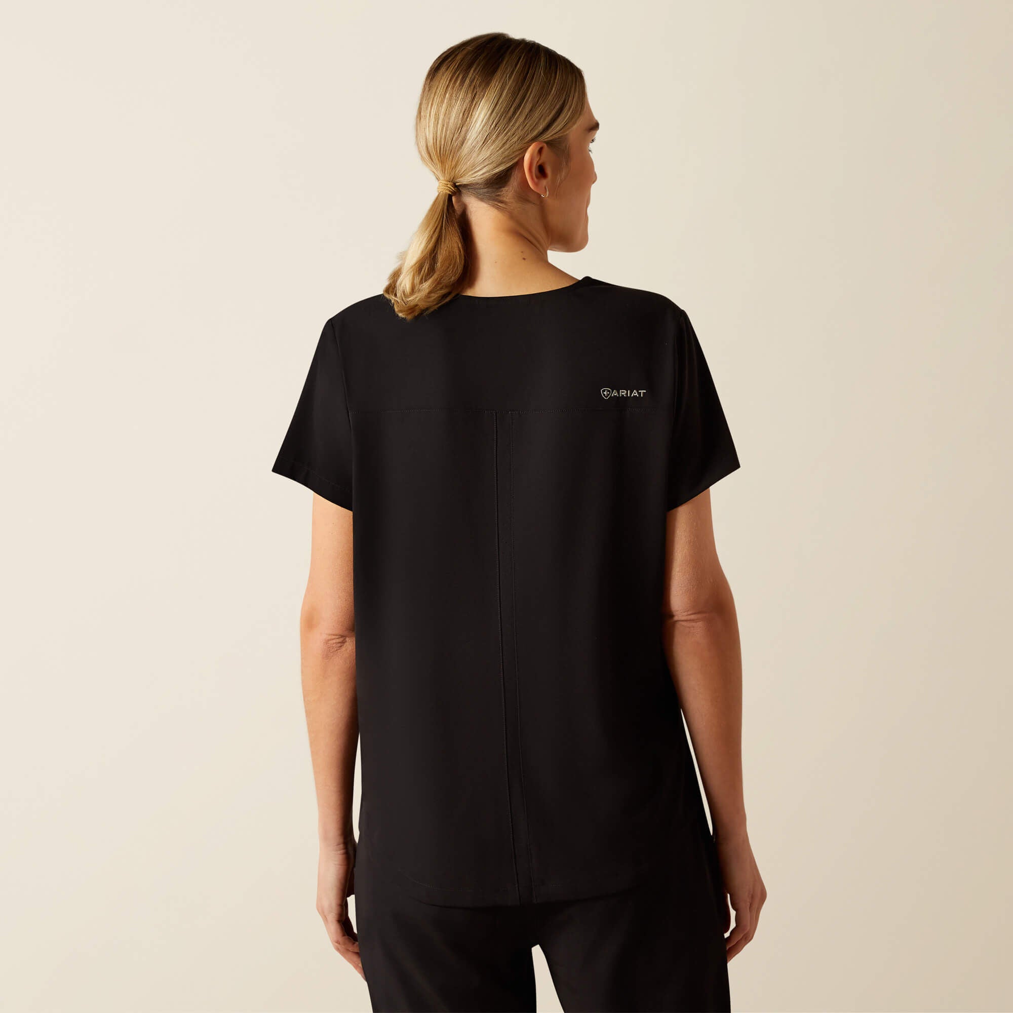 Beth Basic Scrub Top Women - BLACK