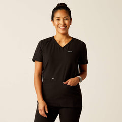 Clara 6 Pocket Scrub Top Women - BLACK