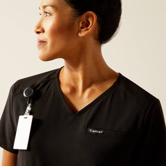 Clara 6 Pocket Scrub Top Women - BLACK