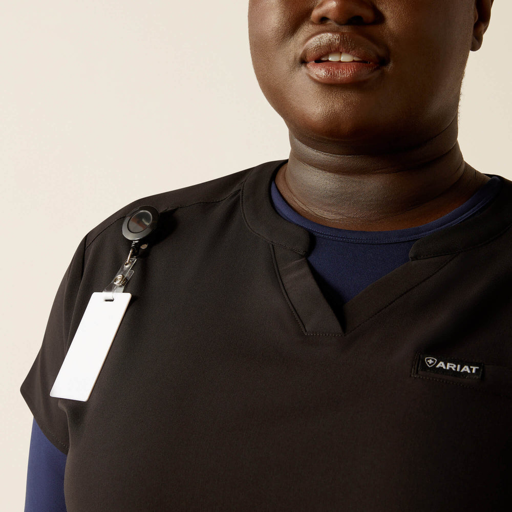Eliza Fashion Scrub Top Women - BLACK