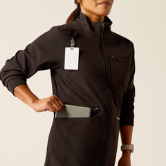 Rosalyn Utility Scrub Jacket Women - BLACK