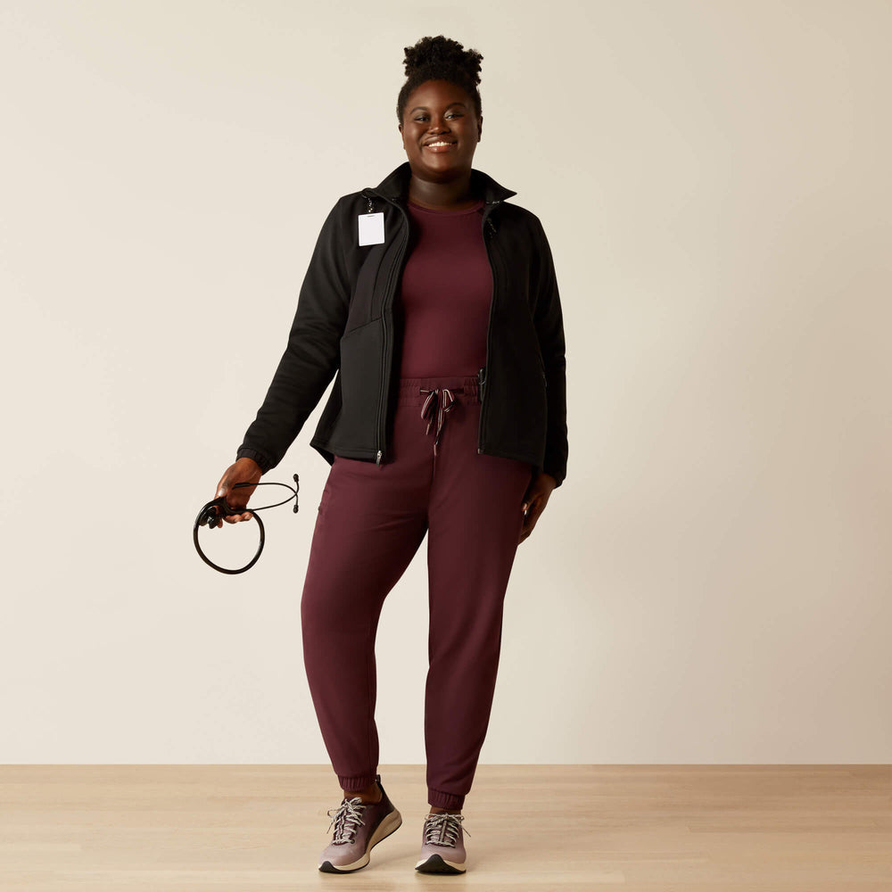 Sina Fleece Scrub Jacket Women - BLACK