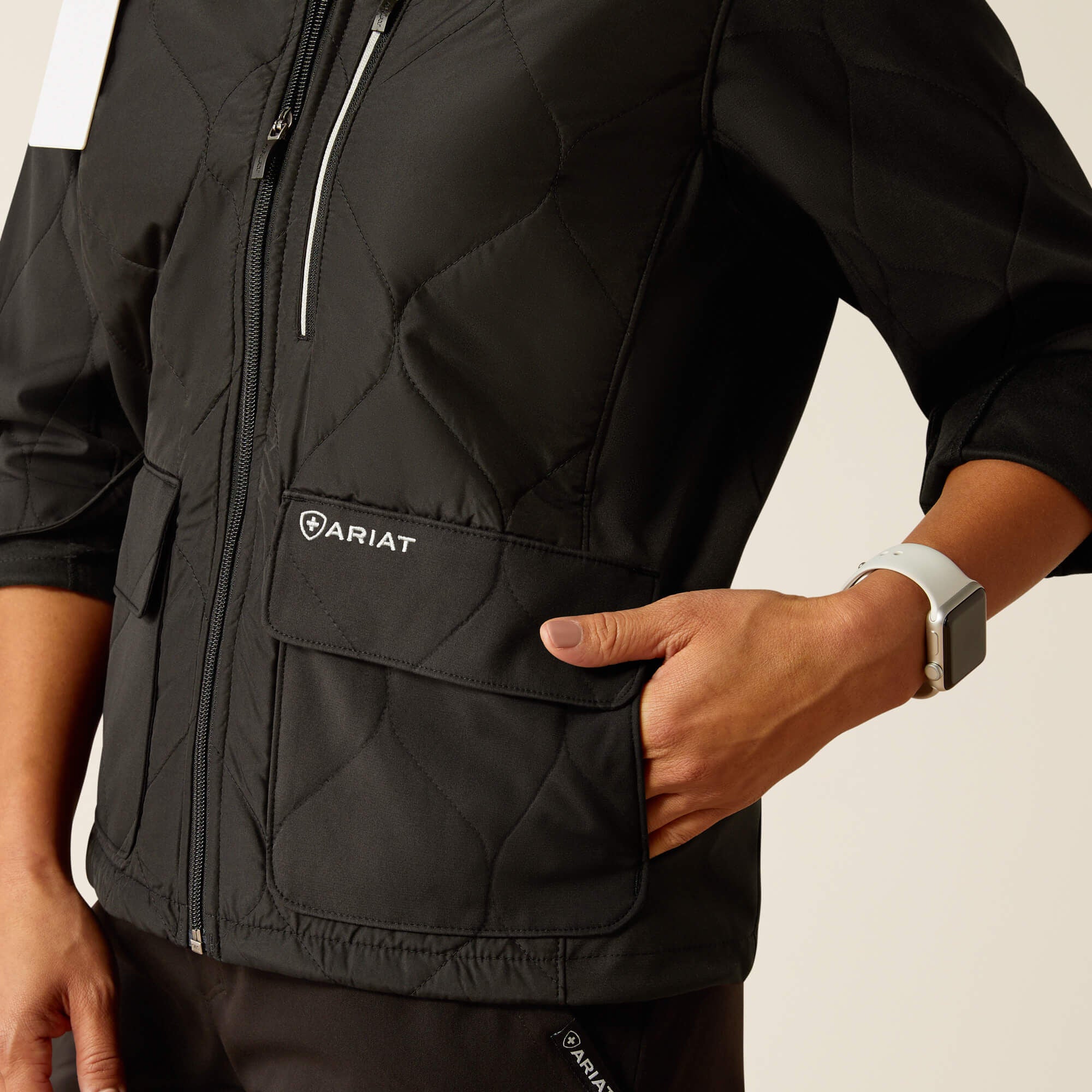 Ambroise Insulated Scrub Jacket Women - BLACK