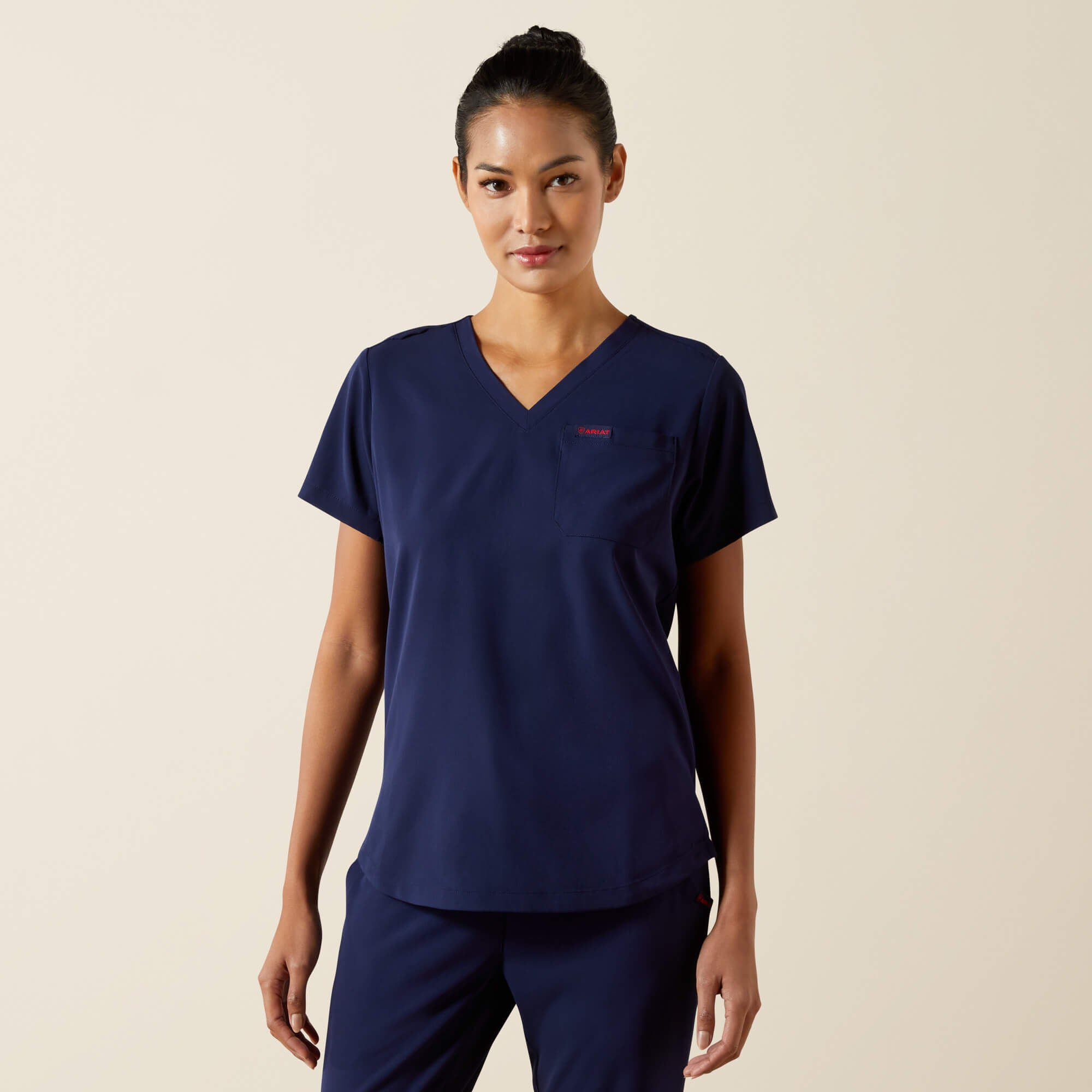 Beth Basic Scrub Top Women - NAVY