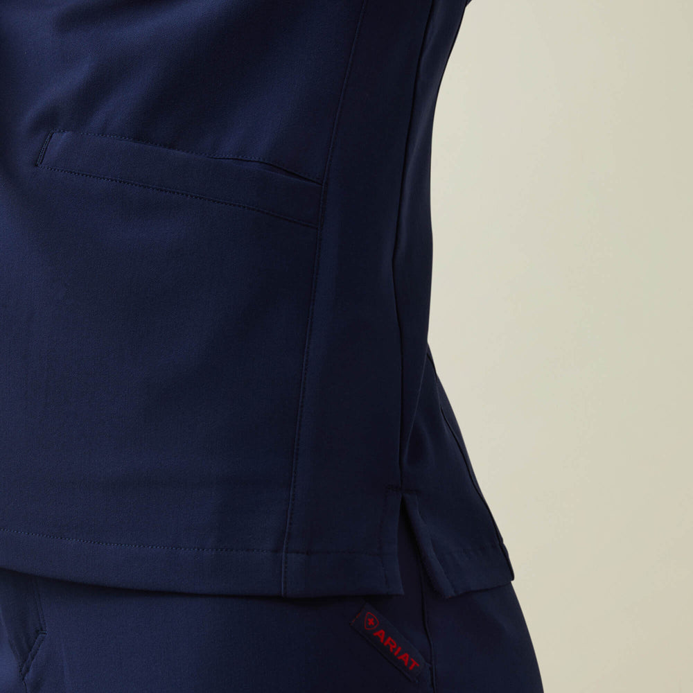 Clara 6 Pocket Scrub Top Women - NAVY