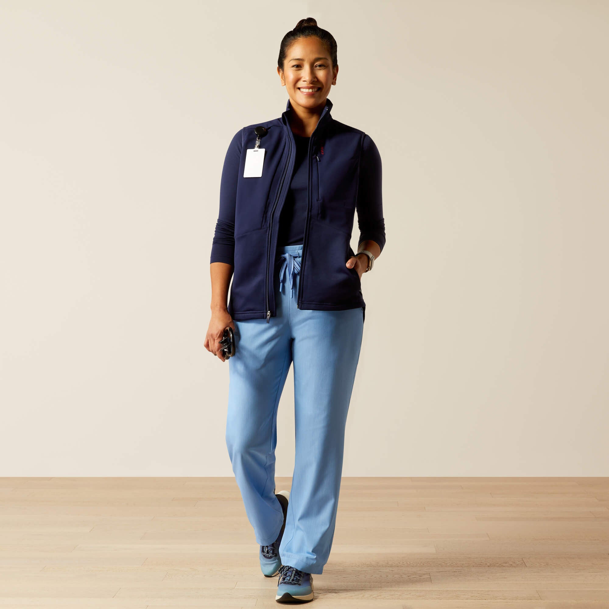 Sina Fleece Scrub Vest Women - NAVY