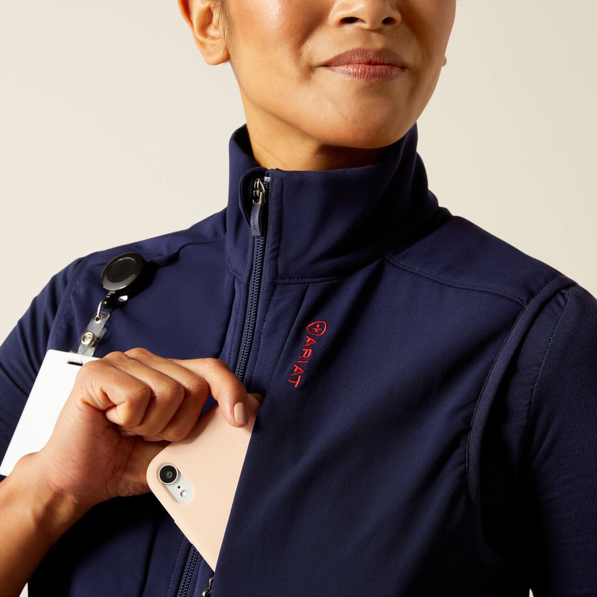 Sina Fleece Scrub Vest Women - NAVY