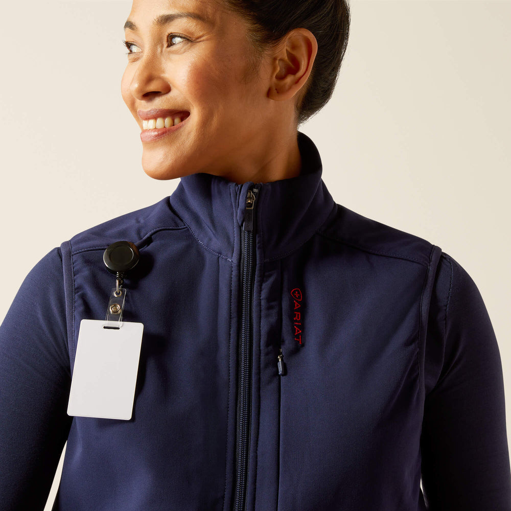 Sina Fleece Scrub Vest Women - NAVY