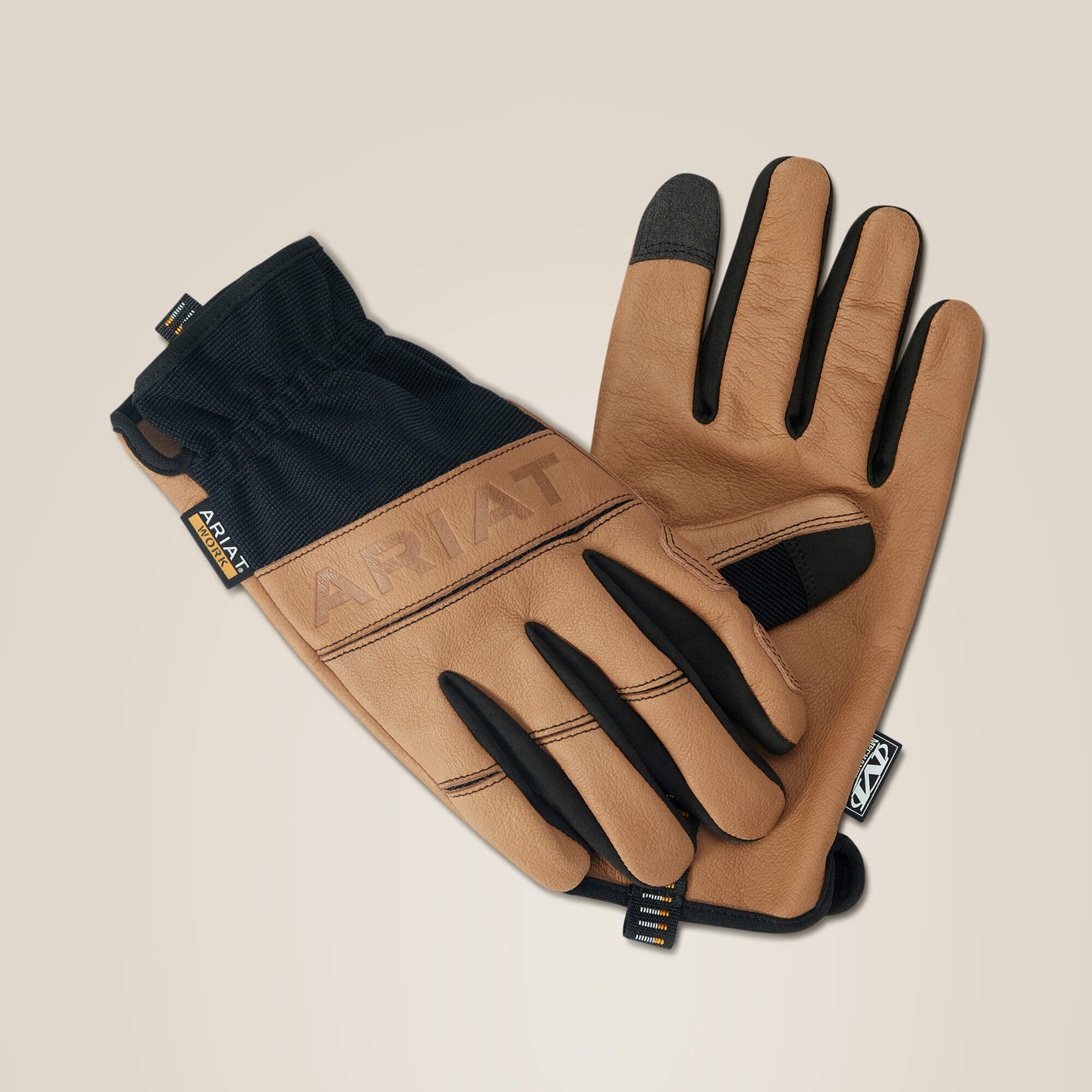 FlexPro Leather Driver Work Glove Women - BROWN/BLACK