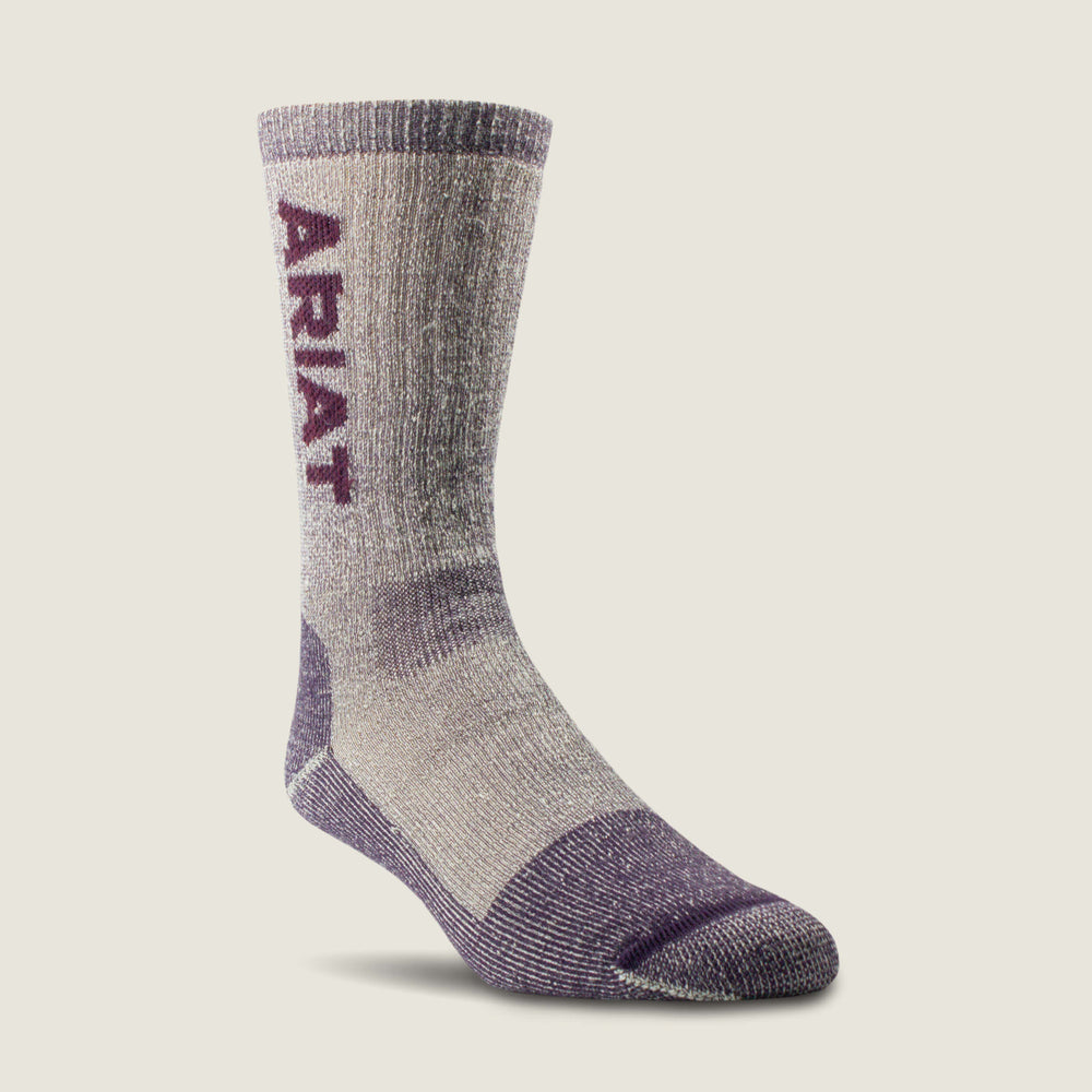 Midweight Merino Wool Blend Steel Toe Work Sock 2 Pair Multi Color Pack Women -