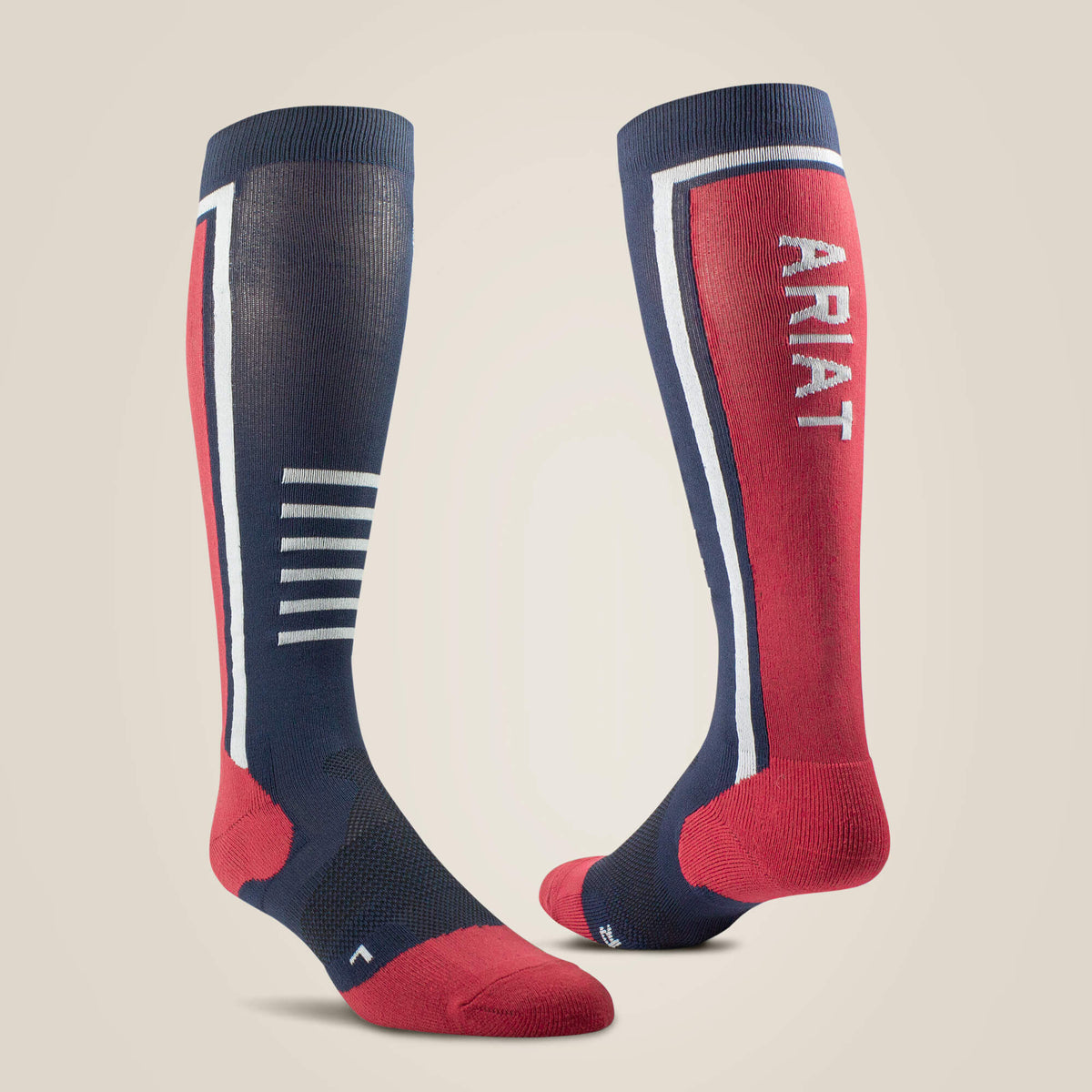 AriatTEK Slimline Performance Socks Women - NAVY/RED