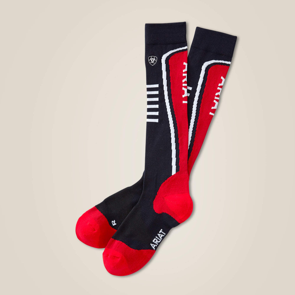 AriatTEK Slimline Performance Socks Women - NAVY/RED