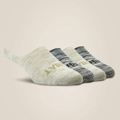 No Slip No Show Sock 4 Pair Multi Color Pack Women - HEATHERED NEUTRALS