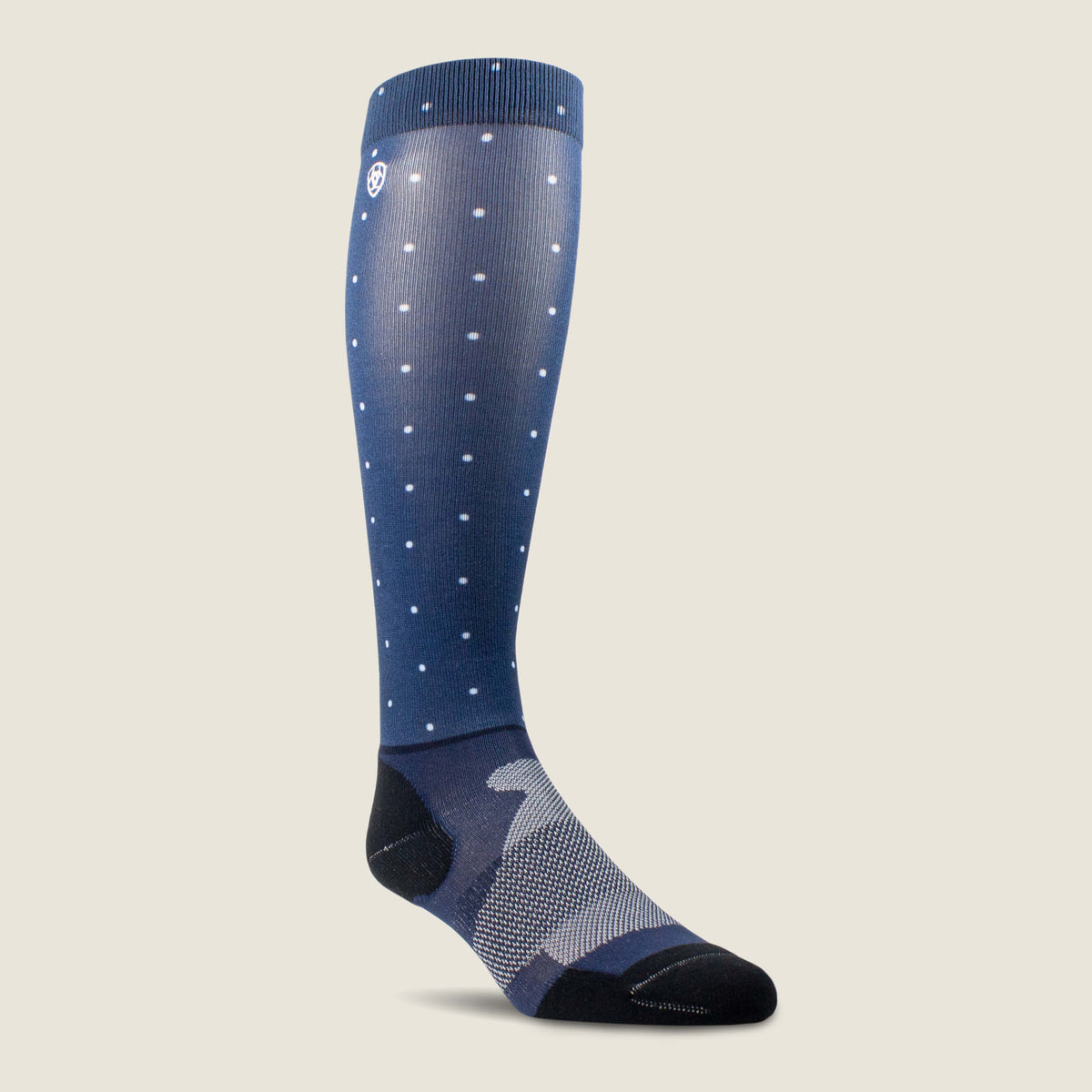AriatTEK Slim Printed Socks Women - NAVY DOT
