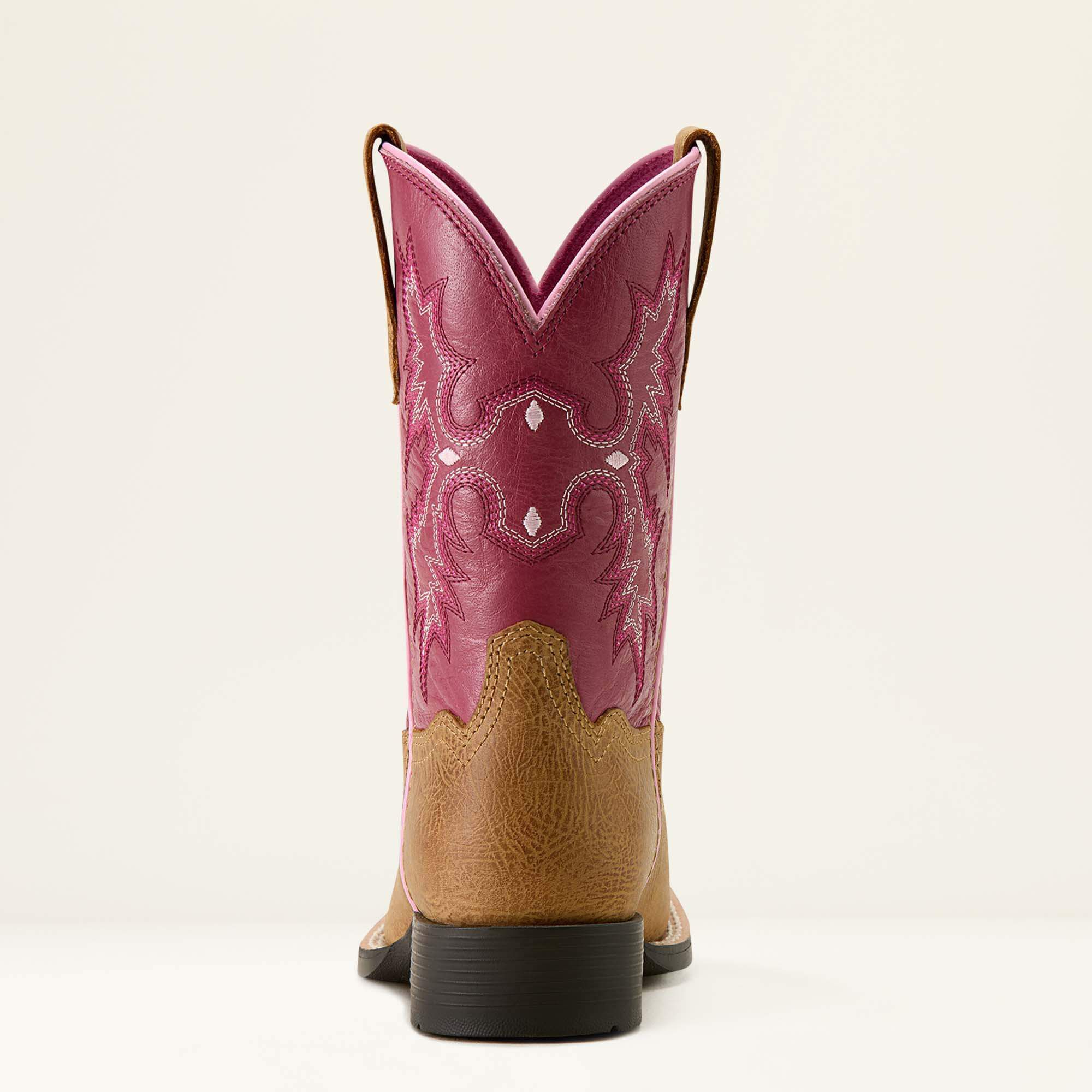 Tombstone Wide Square Toe Western Boot Kids - COTTAGE/ROSEBUD