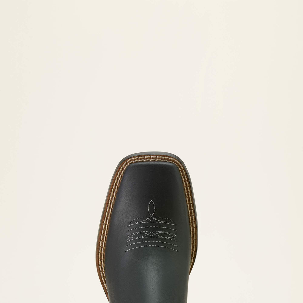 Booker Chelsea Wide Square Toe Western Boot Kids - TRICORN BLACK
