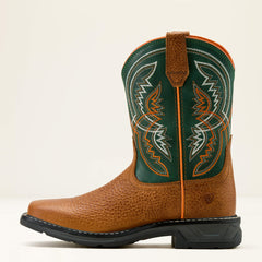 WorkHog XT Coil Western Boot Kids - HONEY TAN/LUCKY CLOVER