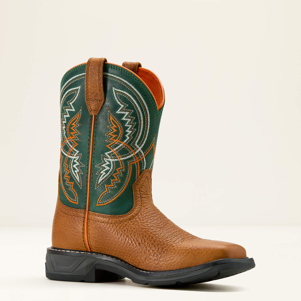 WorkHog XT Coil Western Boot Kids - HONEY TAN/LUCKY CLOVER