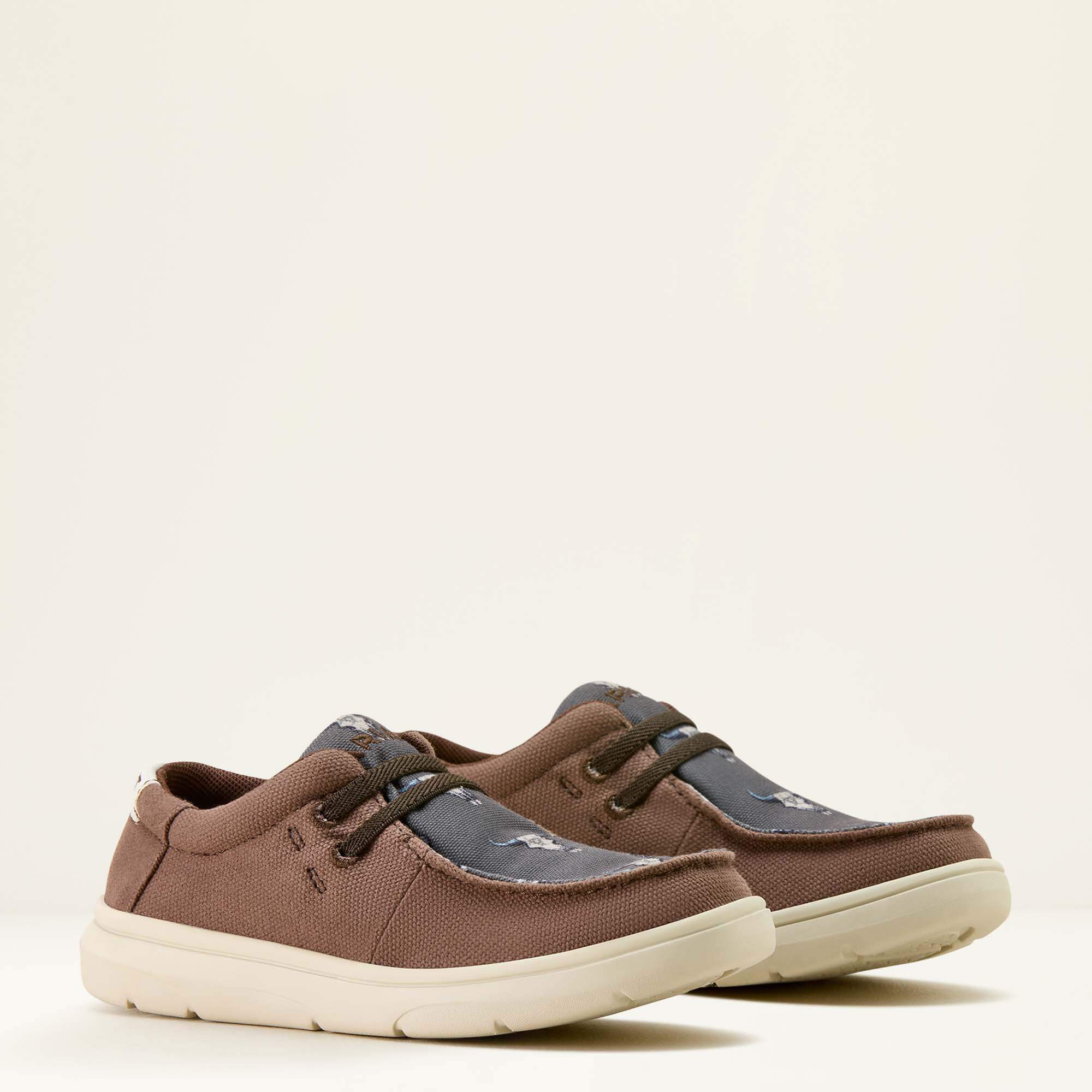 Hilo Shoe Kids - CHOCOLATE/ARIAT STEER HEADS