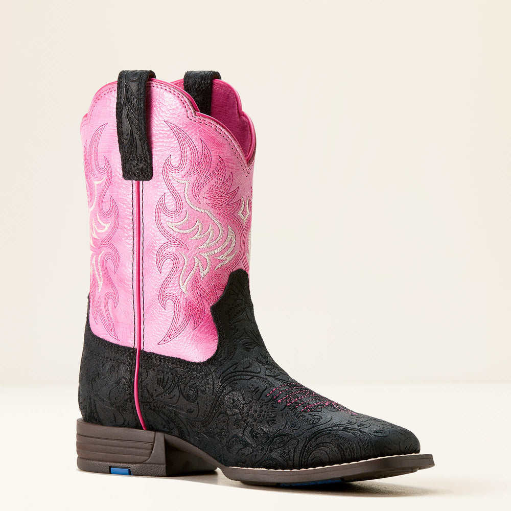 Outrider Kids - BLACK FLORAL EMBOSS/PAINTED PEONY