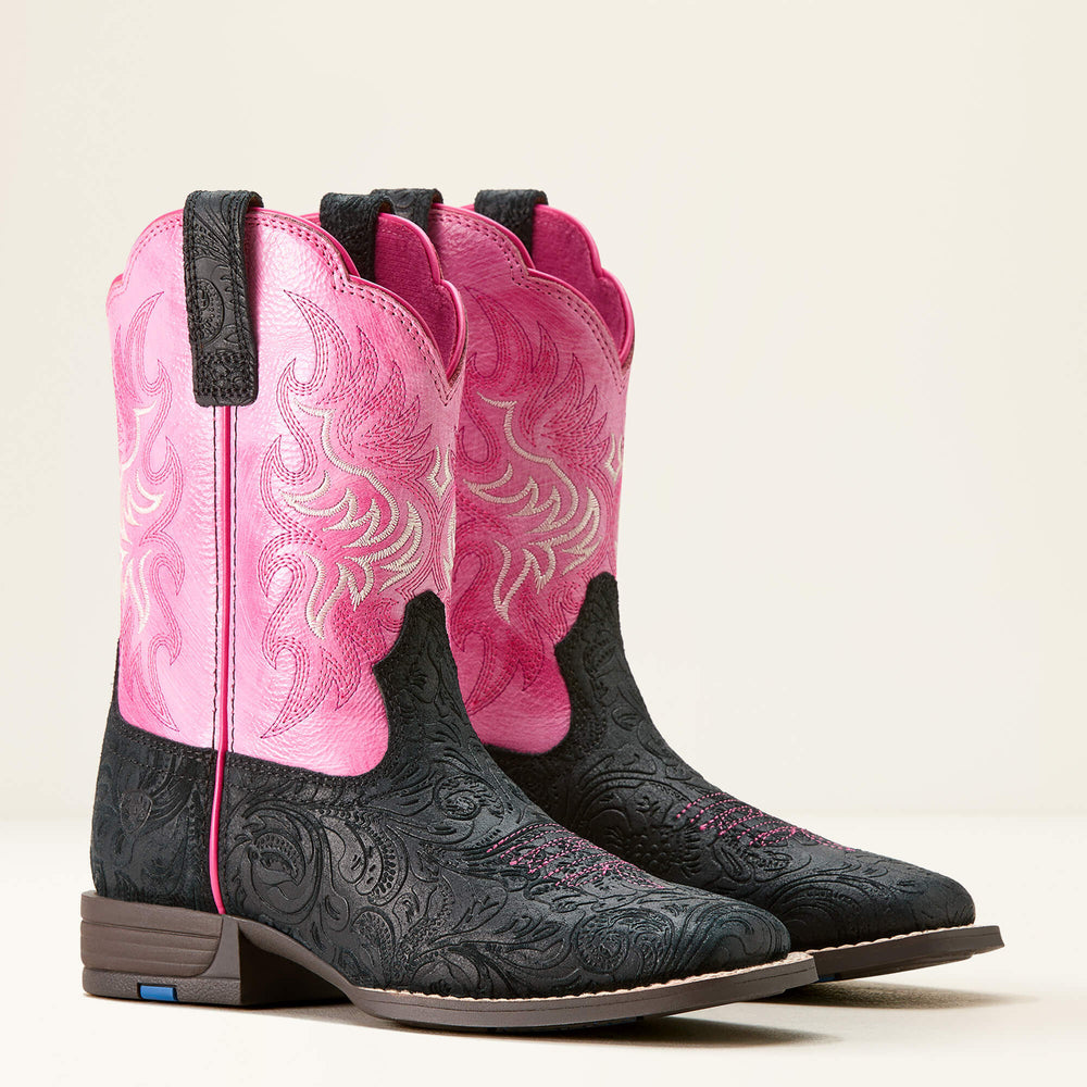 Outrider Kids - BLACK FLORAL EMBOSS/PAINTED PEONY