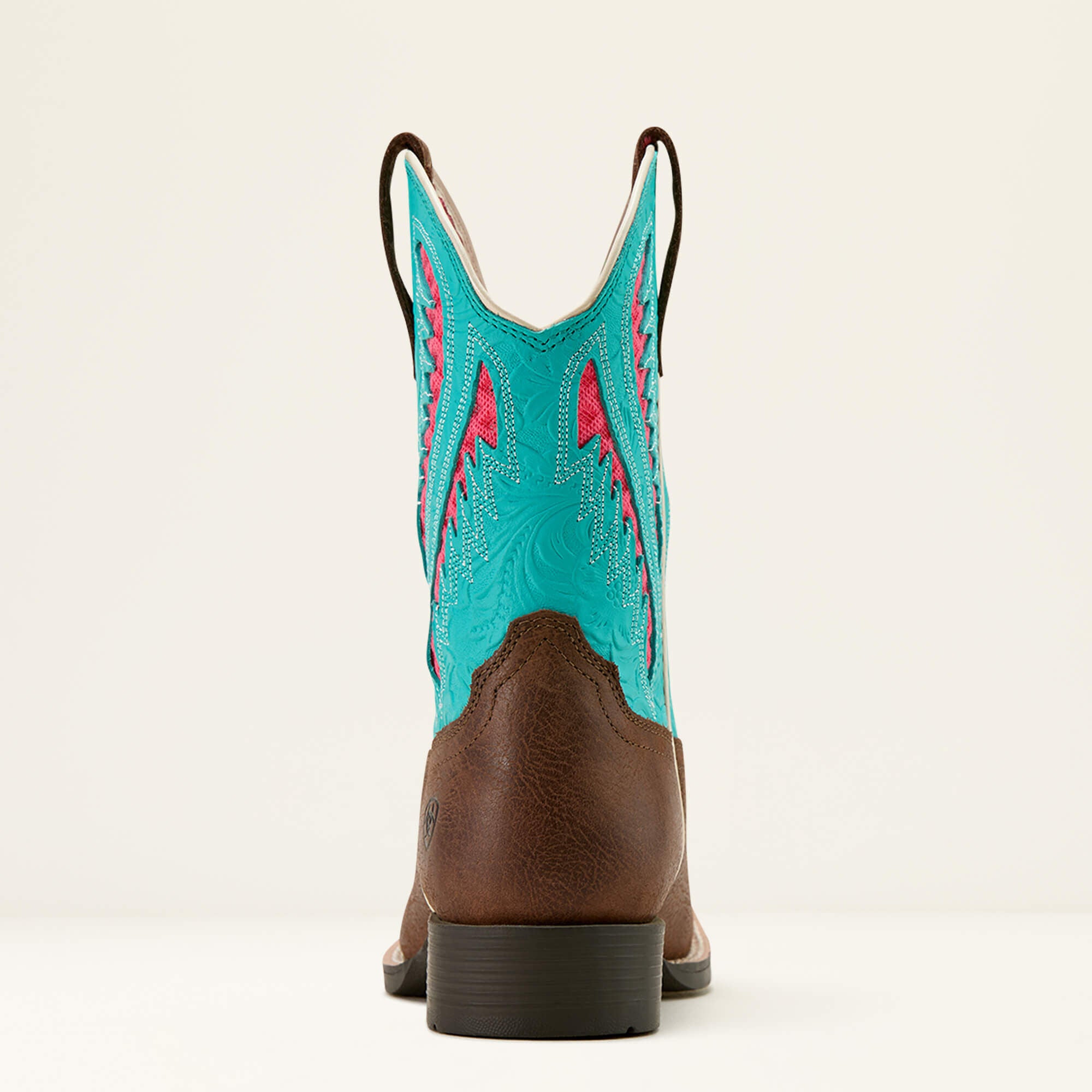 Quickdraw VentTEK Western Boot Kids - RICH CLAY/TURQUOISE FLORAL EMBOSS