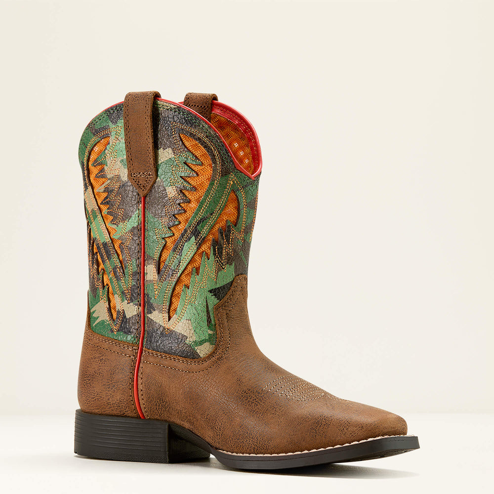 Quickdraw VentTEK Western Boot Kids - TOASTY TAN/BRUSHED CAMO
