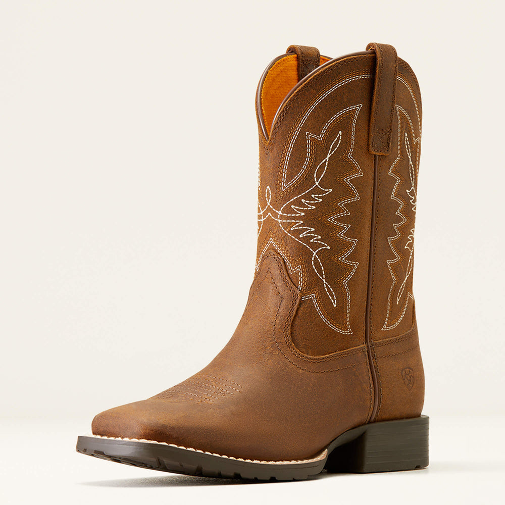 Hybrid Rancher Western Boot Kids - DISTRESSED TAN