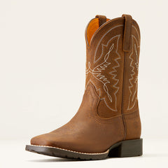 Hybrid Rancher Western Boot Kids - DISTRESSED TAN