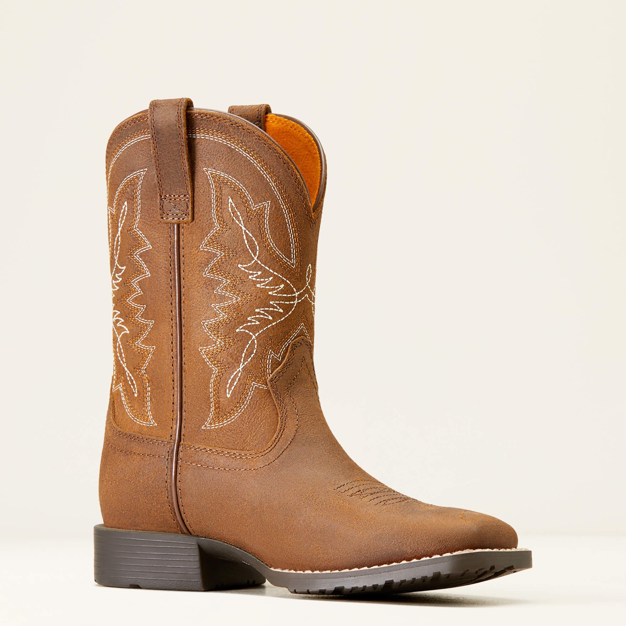 Hybrid Rancher Western Boot Kids - DISTRESSED TAN
