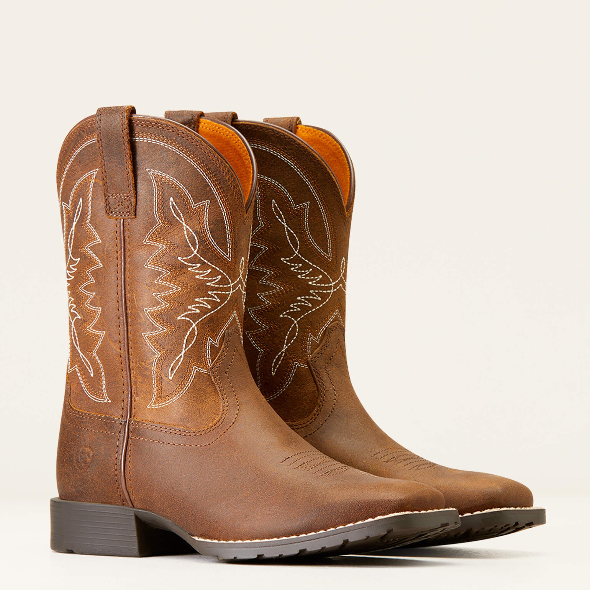 Hybrid Rancher Western Boot Kids - DISTRESSED TAN