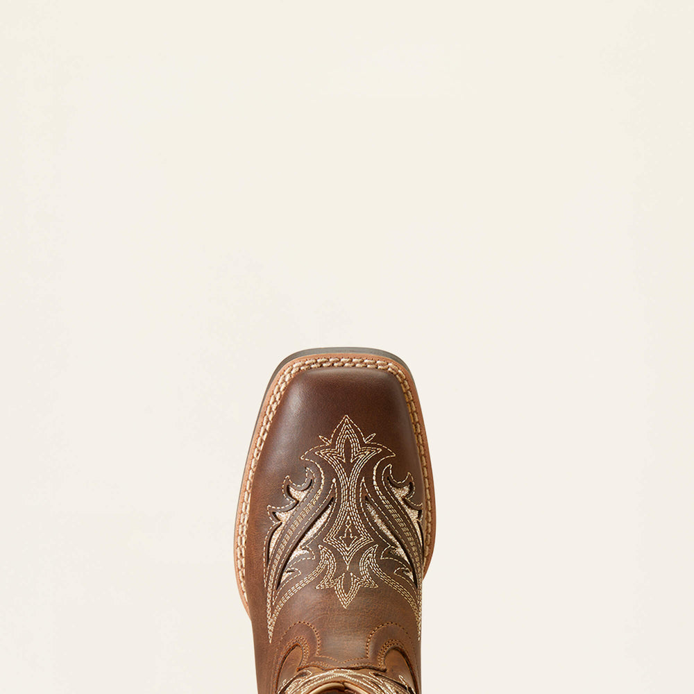 Round Up Bliss Western Boot Kids - SASSY BROWN