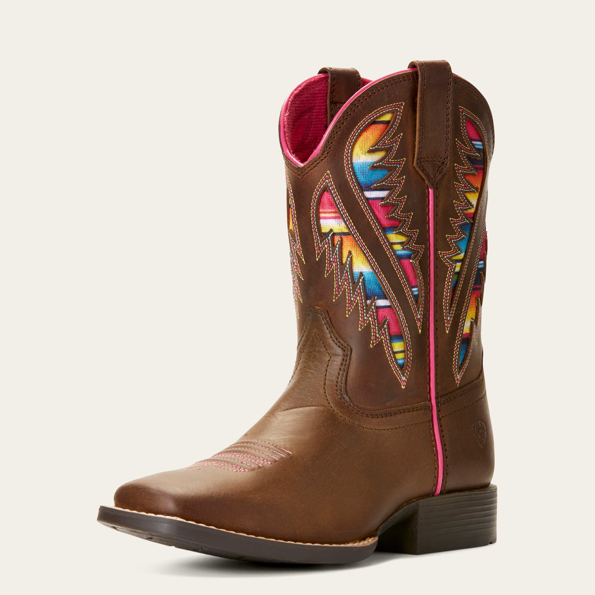 Quickdraw VentTEK Western Boot Kids - DISTRESSED BROWN
