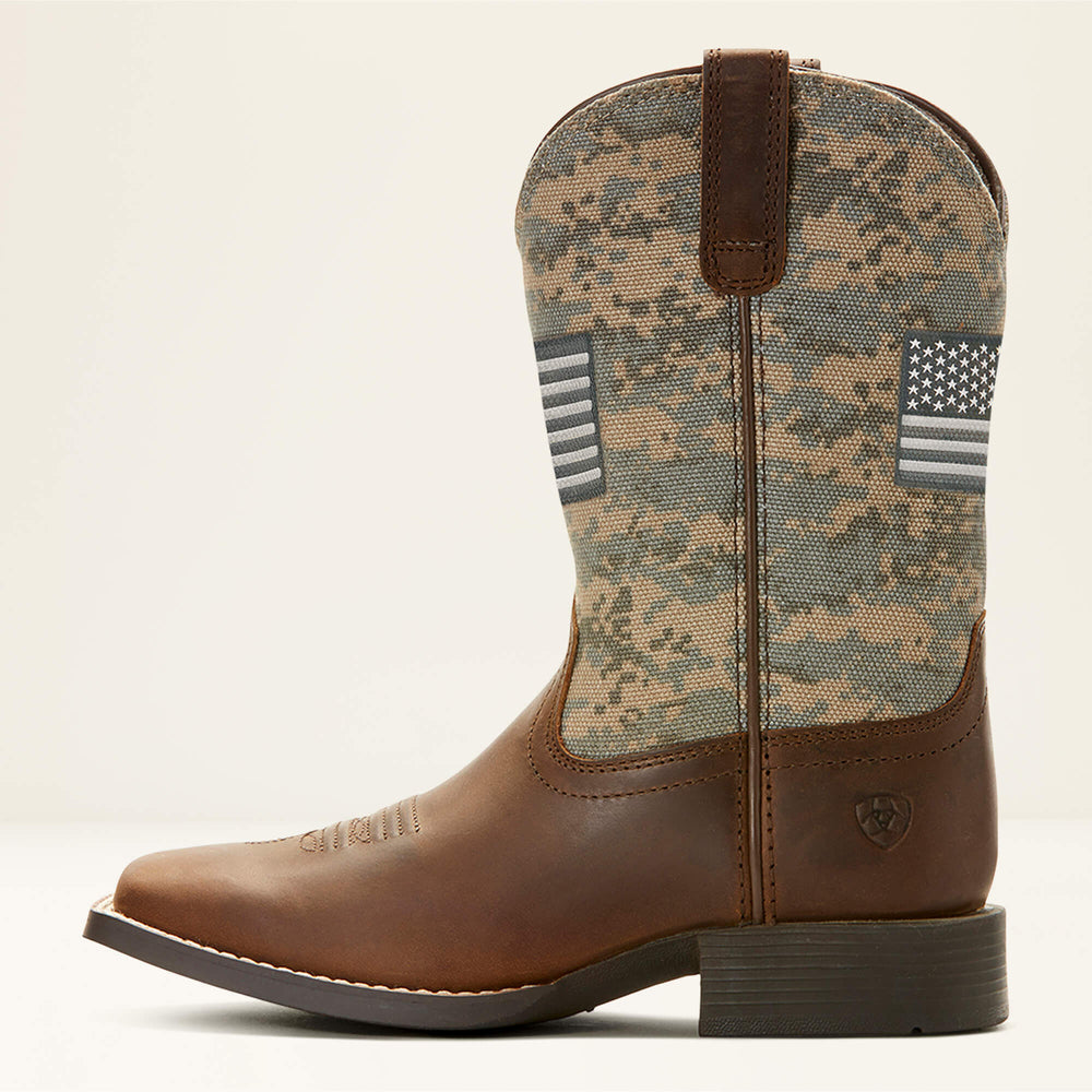 Patriot Western Boot Kids - DISTRESSED BROWN