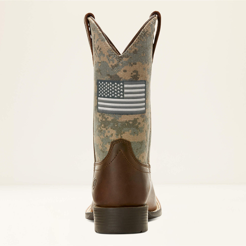 Patriot Western Boot Kids - DISTRESSED BROWN