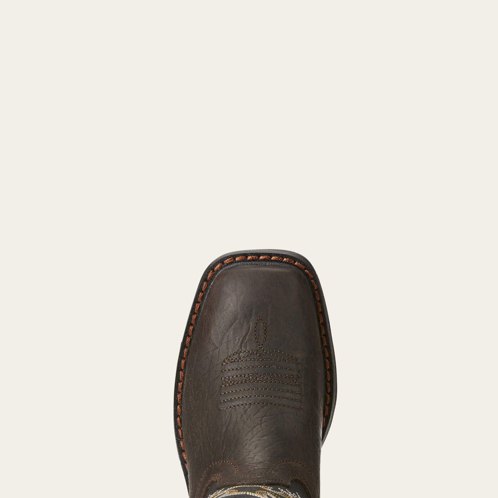 WorkHog Wide Square Toe Boot Kids - BRUIN BROWN